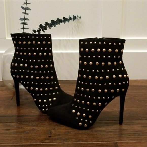 Elegant Collections Shoes - Barissa Black Ankle Bootie High Heels | sz 8.5